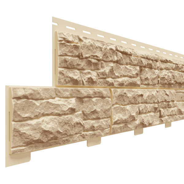 Фасадная панель Доломит, Скалистый риф Люкс, Карамель
