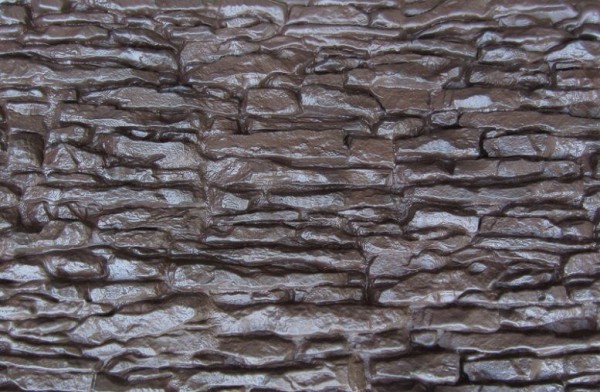 Фасадная панель Аэлит Пласт крупного формата, коричневая.