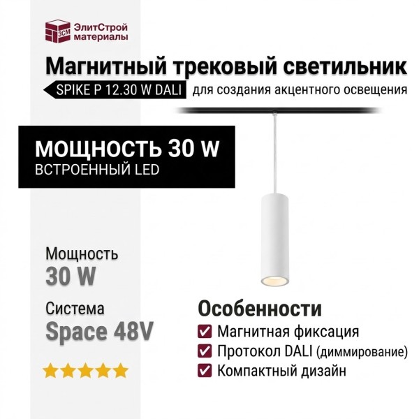Магнитный трековый светильник SPIKE P 12.30 W DALI