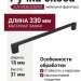 Ручка скоба LUV 0536320ZM2, материал Замак, отделка Черный, 330*18*31 мм