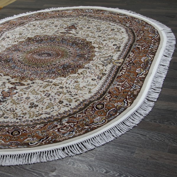 Ковер Shahreza d205 cream-terra овал