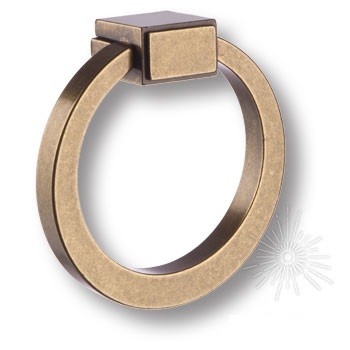Ручка кольцо BU 013.80.12, материал Замак, отделка Бронза, d=80 мм