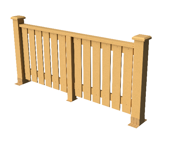 Декоративное ограждение из ДПК GRINDERDECO Вилидж песчаник