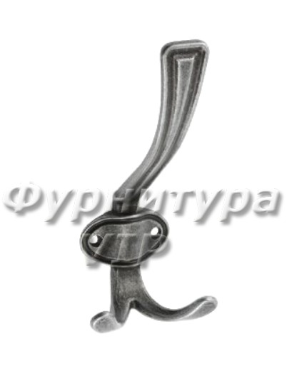 Крючок WZ-CORUNA-D-07, материал Замак, отделка Серебро, 158*66*76 мм