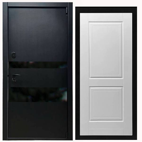 Дверь входная «Горизонт», внутренняя панель НШ-1 ( молочный софт)