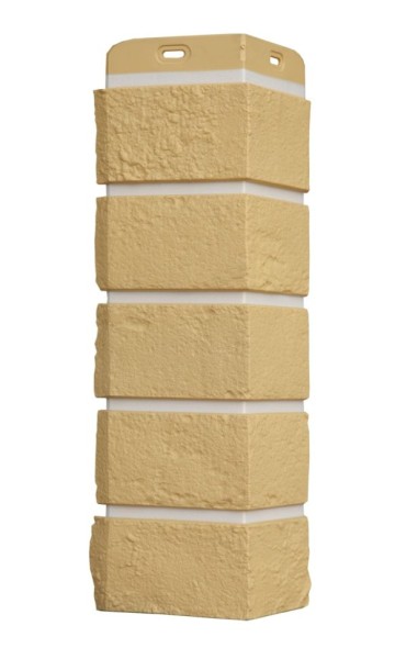 Угол Grand Line, Состаренный кирпич Design Plus, Ваниль (С белым швом)