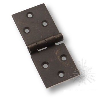 Петля карточная 3400-14, материал Замак, цвет Чёрный, отделка Черный, 90*37*2 мм