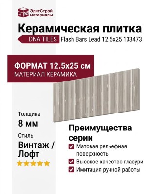 DNA TILES Flash Bars Lead 12.5x25 133473