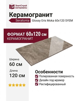 Seratonia Glossy Eris Moka 60x120 SYEM