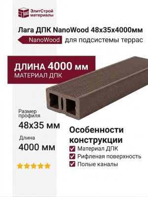 Лага ДПК NanoWood 48х35х4000мм