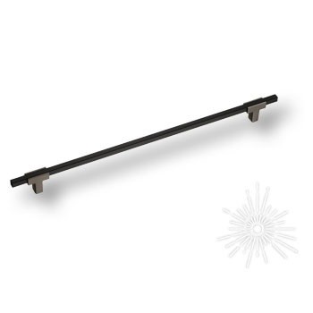 Ручка скоба 778-320-Titanium-Matt Black, материал Замак, цвет Чёрный, отделка Графит Черный, 27*14*390 мм