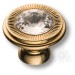 Ручка кнопка 25.319.30.SWA.19, материал Замак, отделка Золото Кристаллы Swarovski, 26*d=30 мм