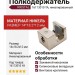 Полкодержатель "KRISTAL" 16113010 YA, материал Никель, 14*18,2*12 мм