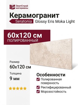 Seratonia Glossy Eris Moka Light 60x120 SYEML