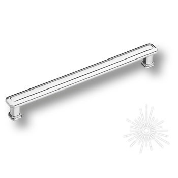 Ручка скоба CEBI 1101 192MP02, материал Замак, отделка Хром, 27*19*211 мм