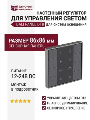Настенный регулятор для управления светом DALI PANEL DT8