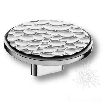 Ручка кнопка CEBI 4195 016MP02, материал Замак, отделка Хром, 26*d=60 мм