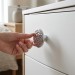 Ручка кнопка CEBI 4195 016MP02, материал Замак, отделка Хром, 26*d=60 мм