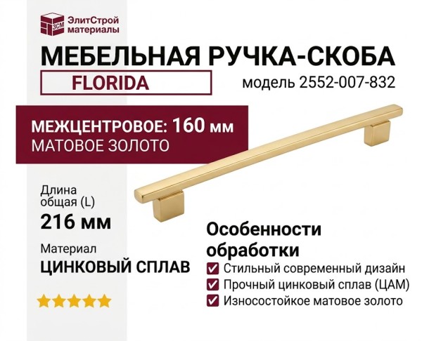 Ручка скоба FLORIDA 2552-007-832