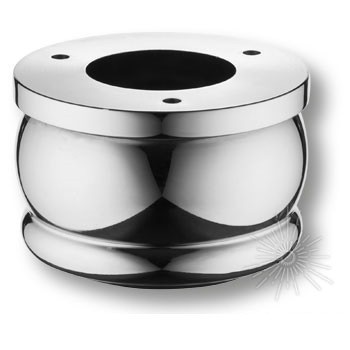 Опора мебельная регулируемая KAL-0006-0050-A01, материал Алюминий, отделка Хром, 50*d=80 мм