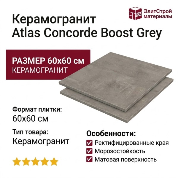 Atlas Concorde Italy Boost Grey 60x60 AMH5