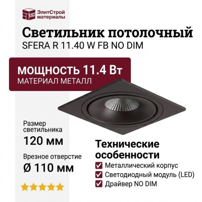 Светильник потолочный SFERA R 11.40 W FB NO DIM