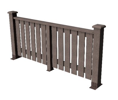Декоративное ограждение из ДПК GRINDERDECO Вилидж венге