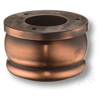 Опора мебельная регулируемая KAL-0006-0050-A07, материал Алюминий, отделка Медь, 50*d=80 мм