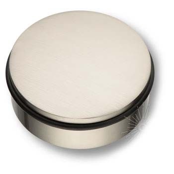 Дверной ограничитель напольный DS1023 0100 NB-P6, материал Железо, отделка Никель, 41*d=106 мм