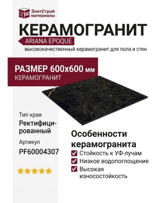 Ariana Epoque Black Ret 60x60 PF60004307