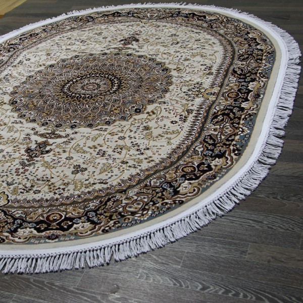 Ковер Shahreza d205 cream-navy овал
