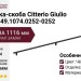 Ручка скоба Citterio Giulio 8.1149.1074.0252-0252, материал Замак, цвет Чёрный, отделка Черный, 1116*10*30 мм