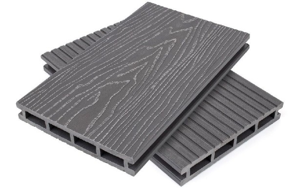 Террасная доска пустотелая ДПК NanoWood Nature 3D Серый