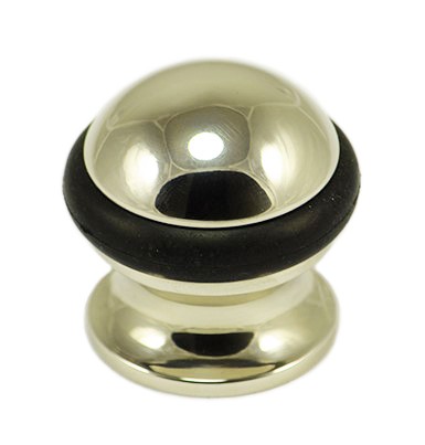 Дверной ограничитель напольный 92/F-NIK POL, материал Латунь, отделка Никель, d=35 мм