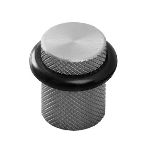 Дверной ограничитель напольный GRAF 8009027L24, материал Алюминий, отделка Сталь, 28*27 мм