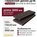 Террасная доска ДПК I-Techplast МАССИВ 3D NEW Венге