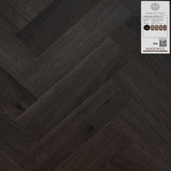 Кварцвиниловая плитка Invictus коллекция Maximus DryBack 99 Highland Oak Ebony