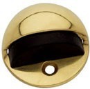 Ограничитель напольный полусфера с чёрной резинкой 200211OL-black, материал Латунь, отделка Золото, d=45 мм