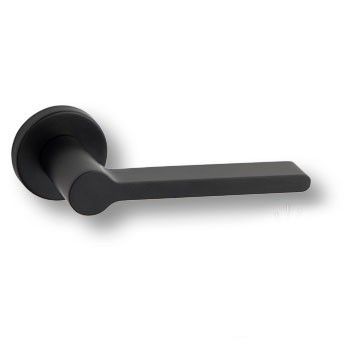 Дверная ручка на круглой розетке HA248RO12 AL6 ENKEL, материал Замак, отделка Черный, 151*52*67 мм