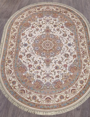 Ковер Aravia D158 cream/blue овал