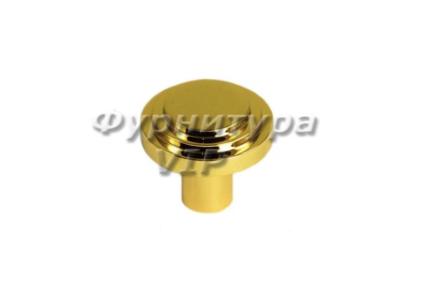 Ручка кнопка Linea Cali "CHIC" OZ 20201670PB024 mm, материал Латунь, отделка Золото, 25*d=24 мм