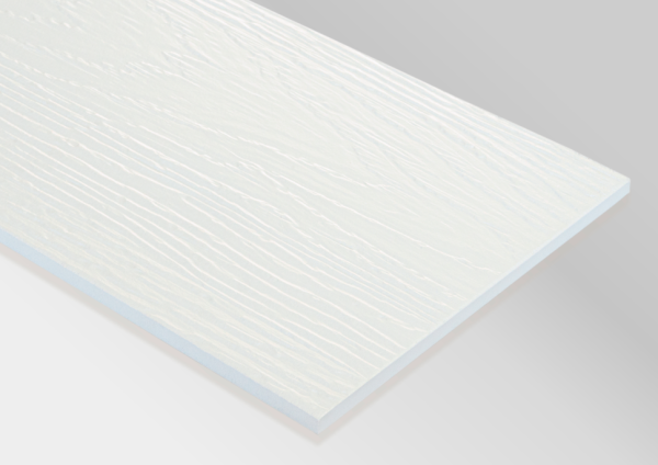 Фиброцементный сайдинг Fibraplank, цвет белый.