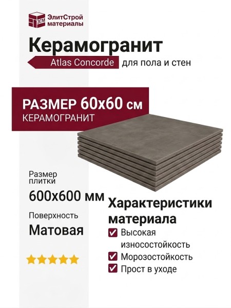 Atlas Concorde Italy Boost Smoke 60x60 AMH6