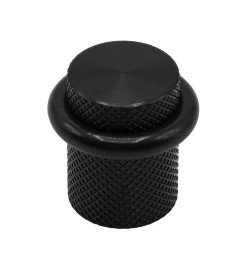 Дверной ограничитель напольный GRAF 8009027L30, материал Алюминий, отделка Черный, 28*27 мм