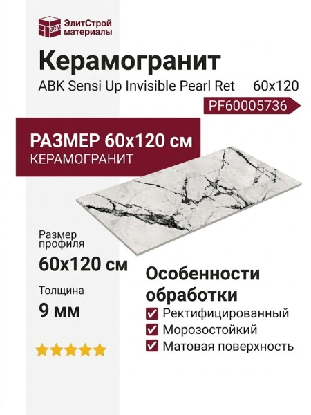ABK Sensi Up Invisible Pearl Ret 60x120 PF60005736