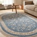 Ковер Zarina M101B blue - blue овал 200x290