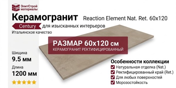 Century Reaction Element Nat. Ret. 60x120 136852