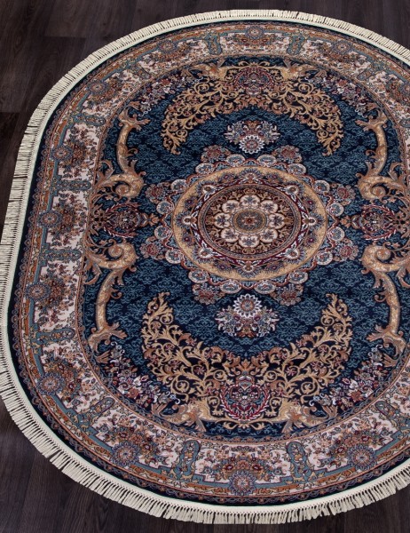 Ковер Shahreza d728 dark navy овал
