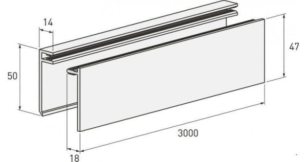 Финишная планка белого цвета