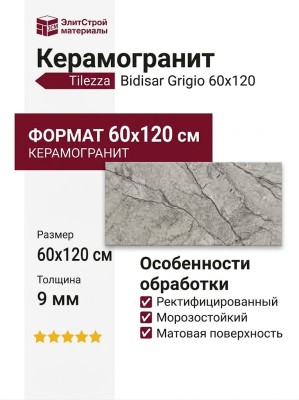 Tilezza Bidisar Grigio 60x120 1563